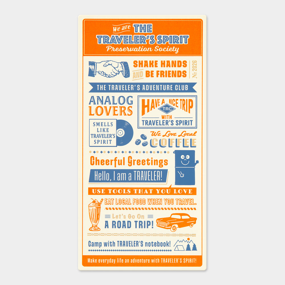 Traveler's Company Japan Midori Traveler's Notebook Refills 2026 TRAVELER'S NOTEBOOK Plastic Sheet by TRAVELER'S COMPANY
