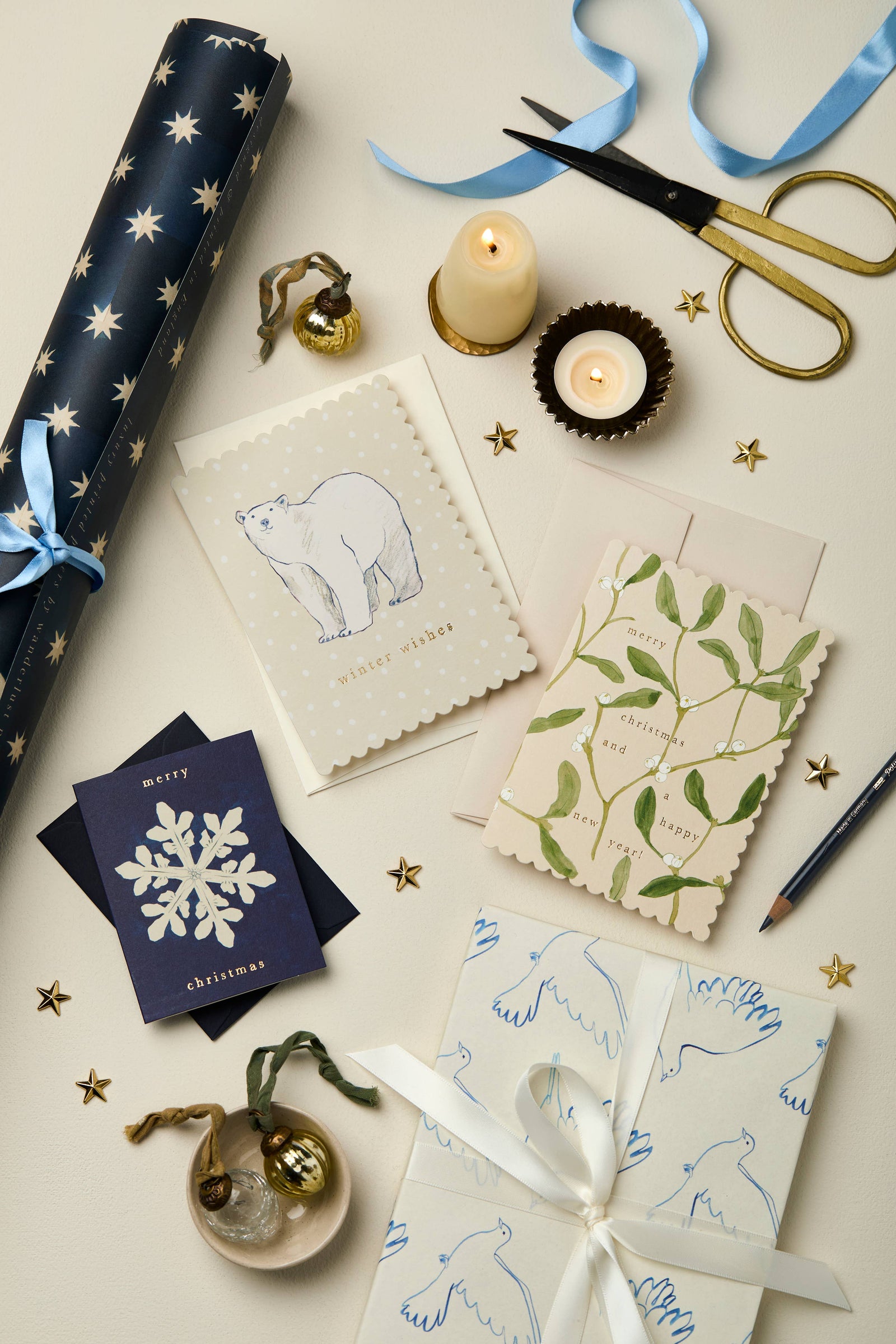 Wanderlust Paper Co Snowflake 'Merry Christmas' Mini Card
