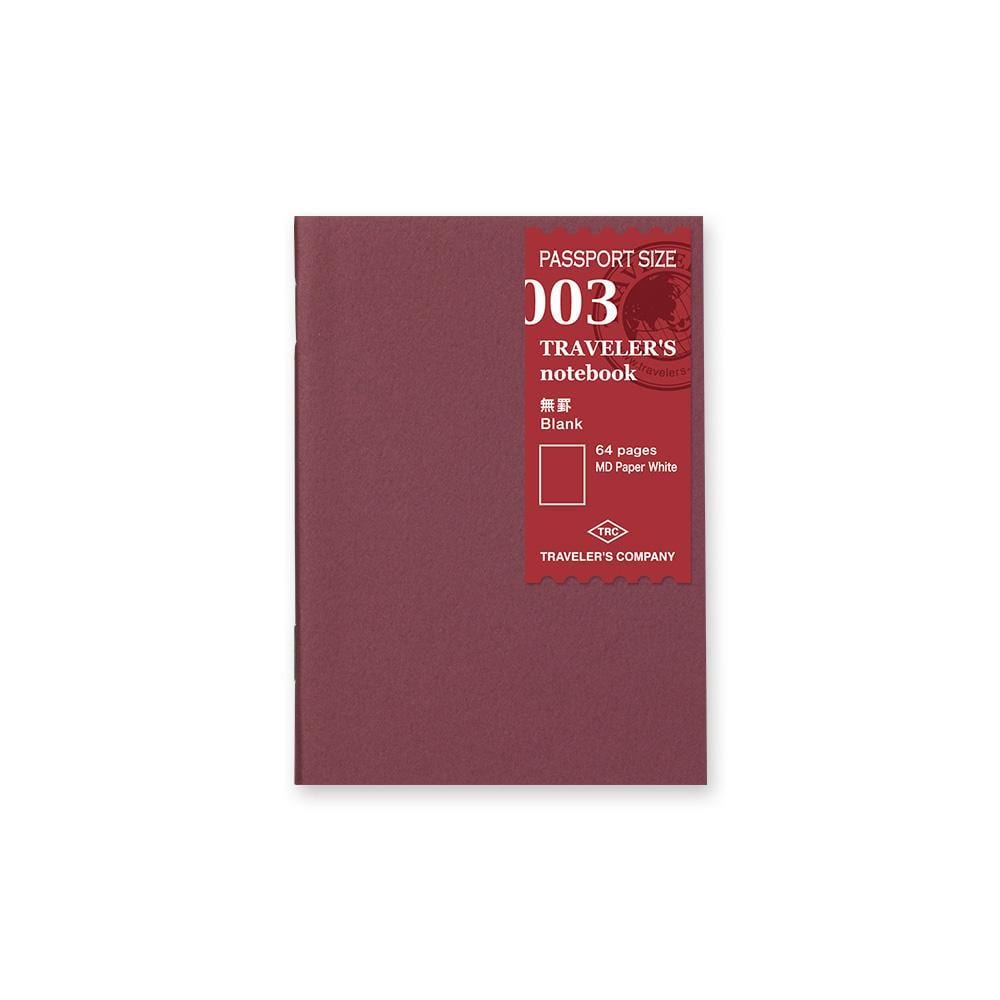 Traveler's Company Japan Midori Traveler's Notebook Refills 003 Traveler's Notebook Passport - Refill - Blank Notebook