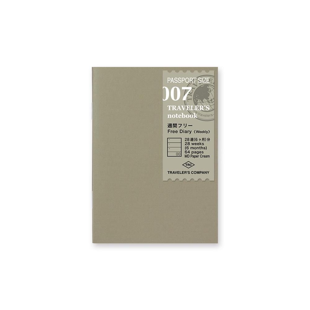 Traveler's Company Japan Midori Traveler's Notebook Refills 007 Traveler's Notebook Passport - Refill - Weekly Planner Diary Notebook