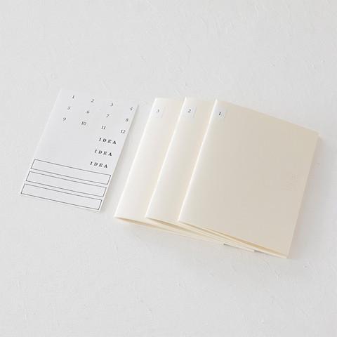 Midori Notebook MD Paper Notebook Light - B6 Slim Ruled - Set of 3