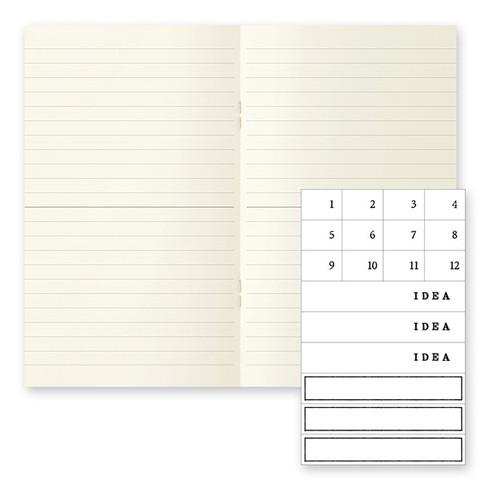 Midori Notebook MD Paper Notebook Light - B6 Slim Ruled - Set of 3