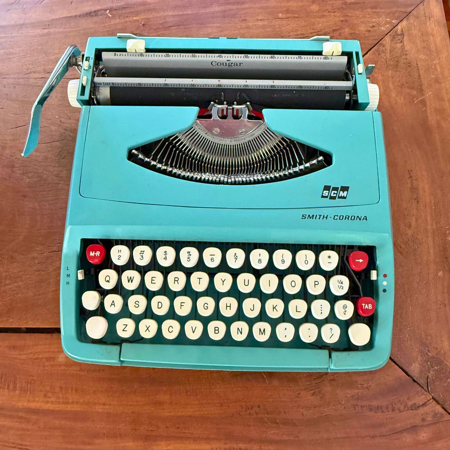 1960s Smith-Corona Cougar in Alpine Blue