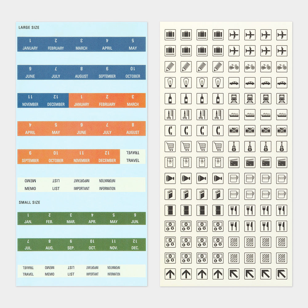 Traveler's Company Japan Midori Traveler's Notebook Refills 2026 TRAVELER'S NOTEBOOK Customized Sticker Set Diary by TRAVELER'S COMPANY