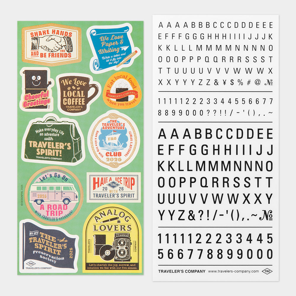 Traveler's Company Japan Midori Traveler's Notebook Refills 2026 TRAVELER'S NOTEBOOK Customized Sticker Set Diary by TRAVELER'S COMPANY