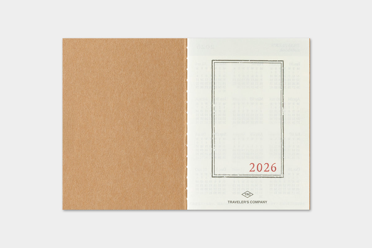 Traveler's Company Japan Midori Traveler's Notebook Refills 2026 TRAVELER'S Notebook Monthly Diary Refill - Passport Size by TRAVELER'S COMPANY