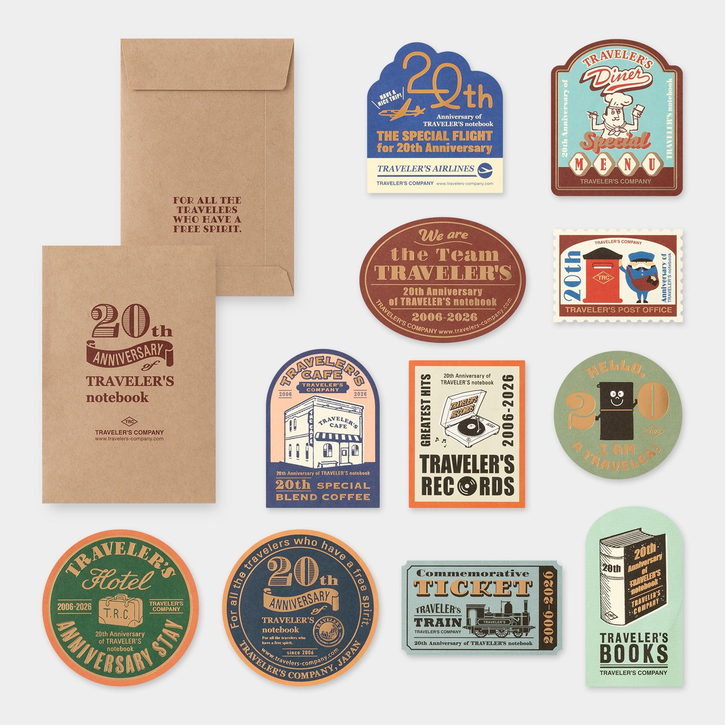 TRAVELER‘S Notebook: 20th Anniversary Customization Set
