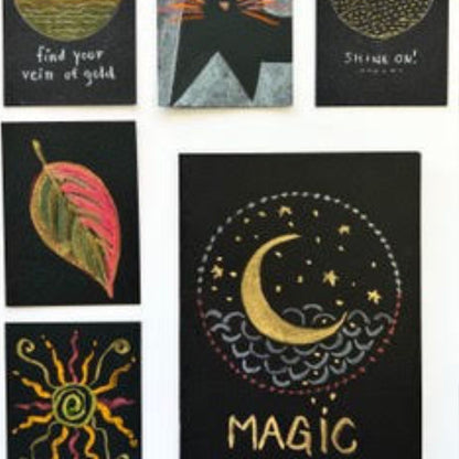 Metallic Watercolors: an ATC Workshop