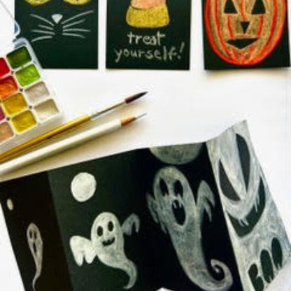 Metallic Watercolors: an ATC Workshop
