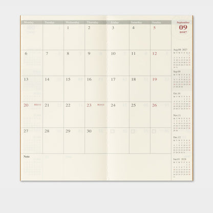 2027 TRAVELER'S DIARY WEEKLY and MEMO
