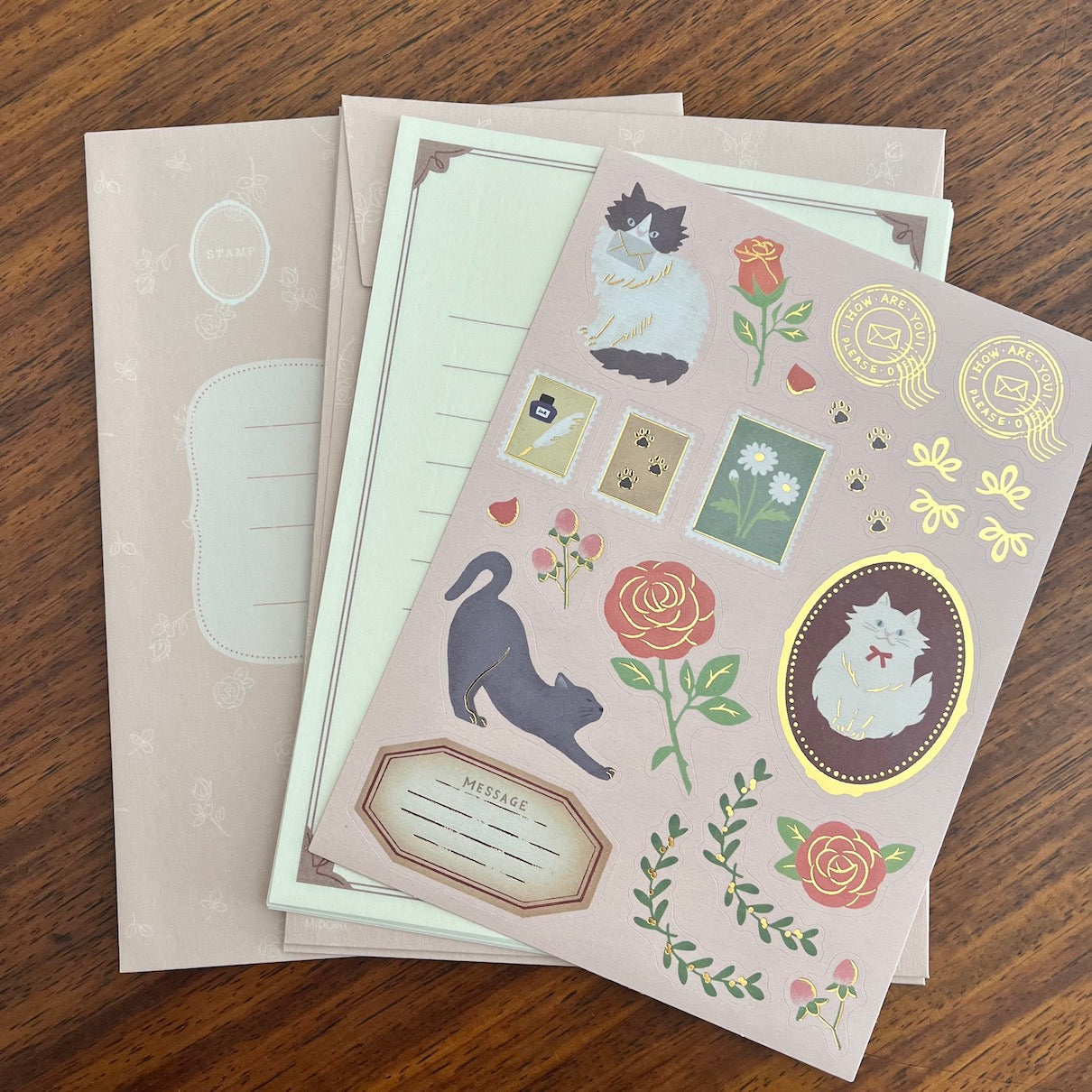 Cat Collage Letter Writing Set