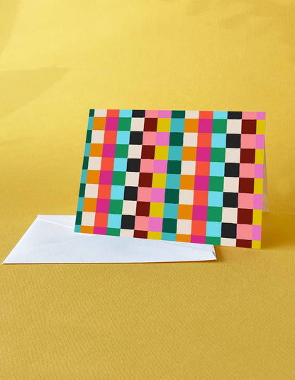 Notecards, Boxed Set of 12 | Rainbow Bright Checks