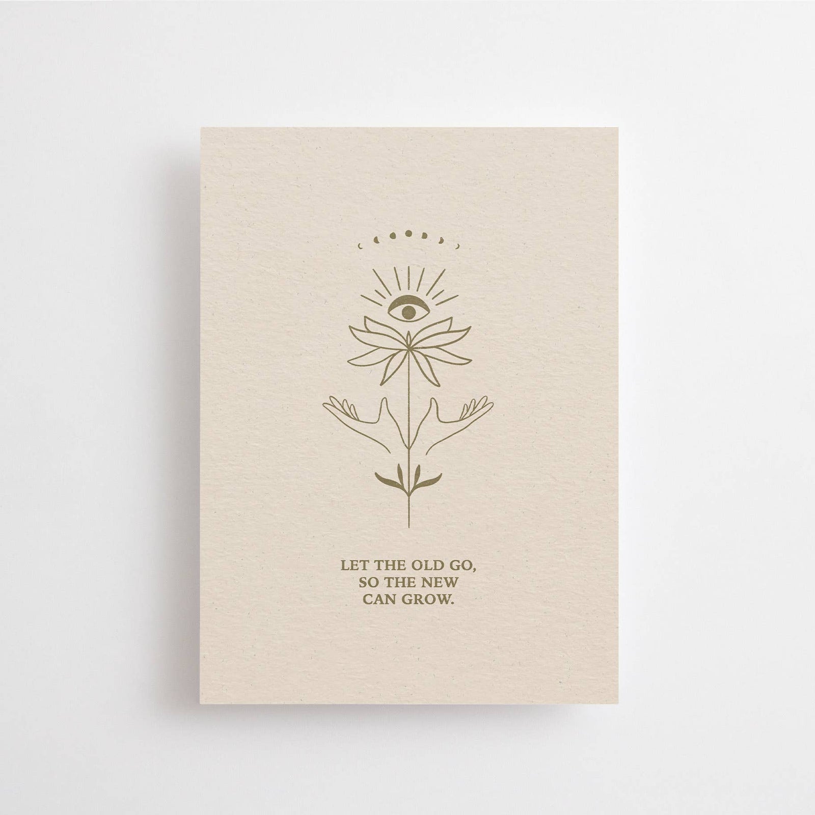 Anna Cosma NEW GROWTH - POSTCARD - LET THE OLD GO, SO THE NEW CAN GROW