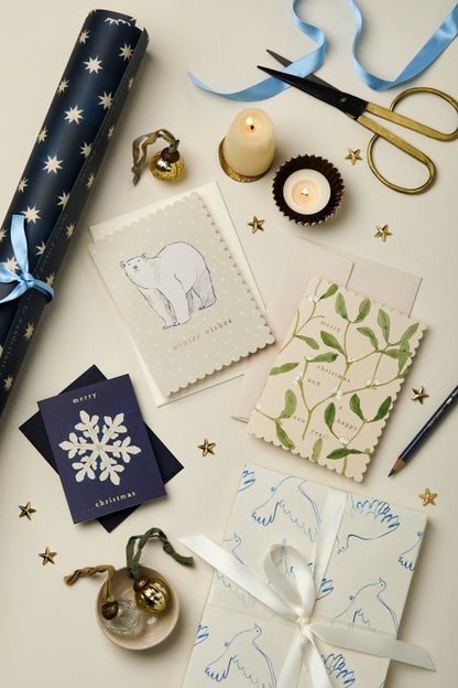 Wanderlust Paper Co Snowflake 'Merry Christmas' Mini Card