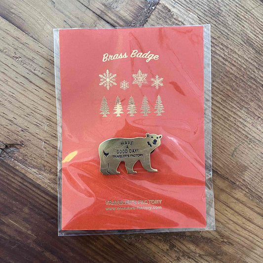 Traveler's Company USA Accessories TRAVELER'S FACTORY Brass Badge Bear