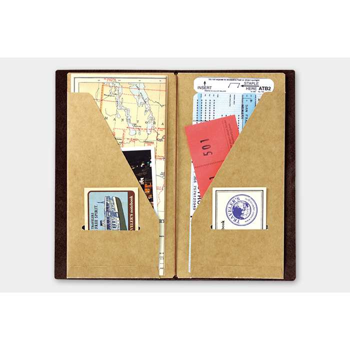 Traveler's Company Japan Midori Traveler's Notebook Refills 020 Traveler's Notebook Regular - Refill - Kraft File