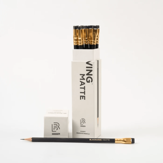 Blackwing Pencils Blackwing Matte: Soft Graphite Pencils - Boxed set of 12