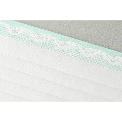 Midori Stationery Letterpress Letter Set - Lace Teal