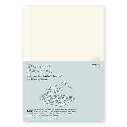 Midori Notebook Grid Paper MD Paper Notebook: Idea Diary - A5 English Caption