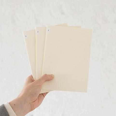 Midori Notebook MD Paper Notebook Light - A5 Blank - Set of 3