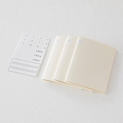 Midori Notebook MD Paper Notebook Light - A6 Blank - Set of 3