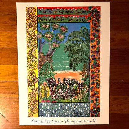 The Paper Seahorse print The World of Gail Bell Posters