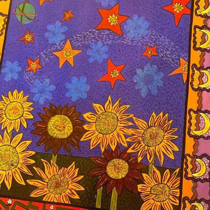 The Paper Seahorse print Sunflower + Stars The World of Gail Bell Posters