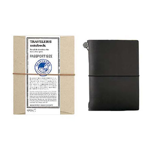 Traveler's Company Japan Traveler's Notebook Passport Size TRAVELER'S COMPANY Notebook - Black